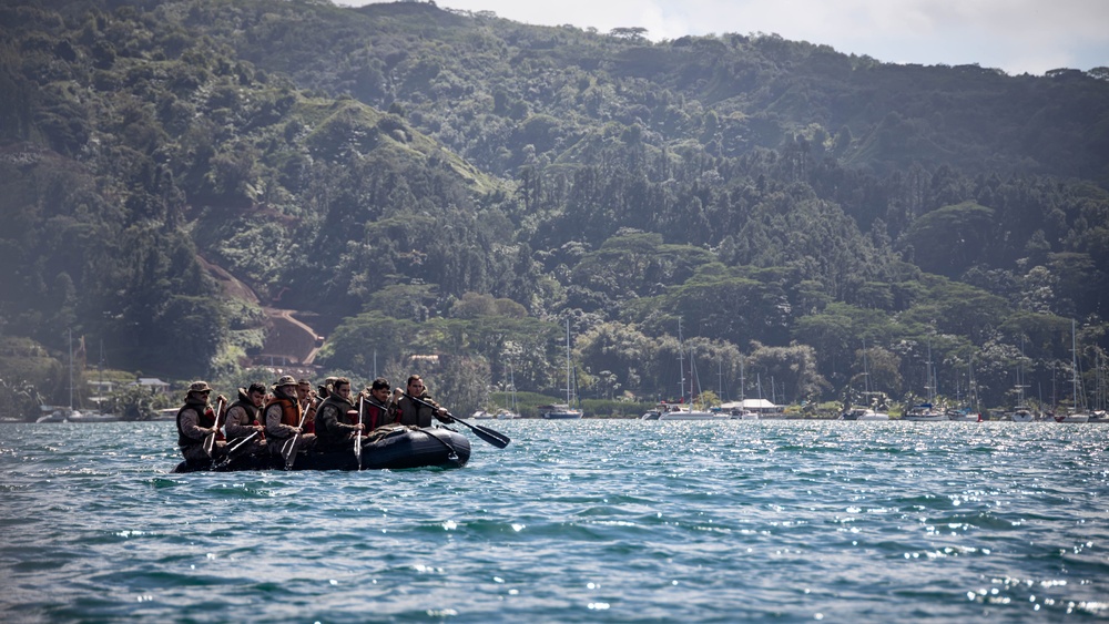 Exercise DELAYEN: 3rd ANGLICO RHIB and Kayak Training in Tahiti