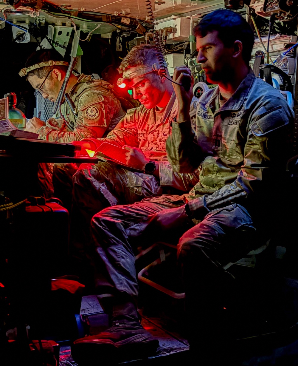 1/2CR Conduct Night Command Post Operations at Saber Junction 25