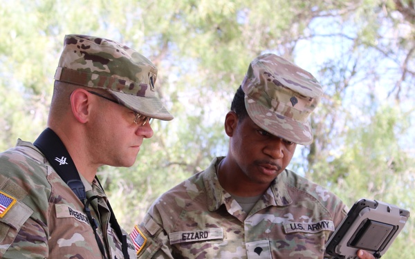 JTF-SB Army Engineers operate Black Hornet Nano Drone during patrol