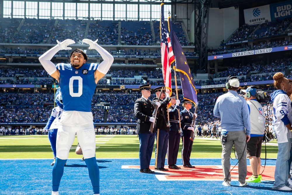 Indiana National Guard Supports the Indianapolis Colts' Pregame Ceremonies of their Season Home Opener Against the Miami Dolphins