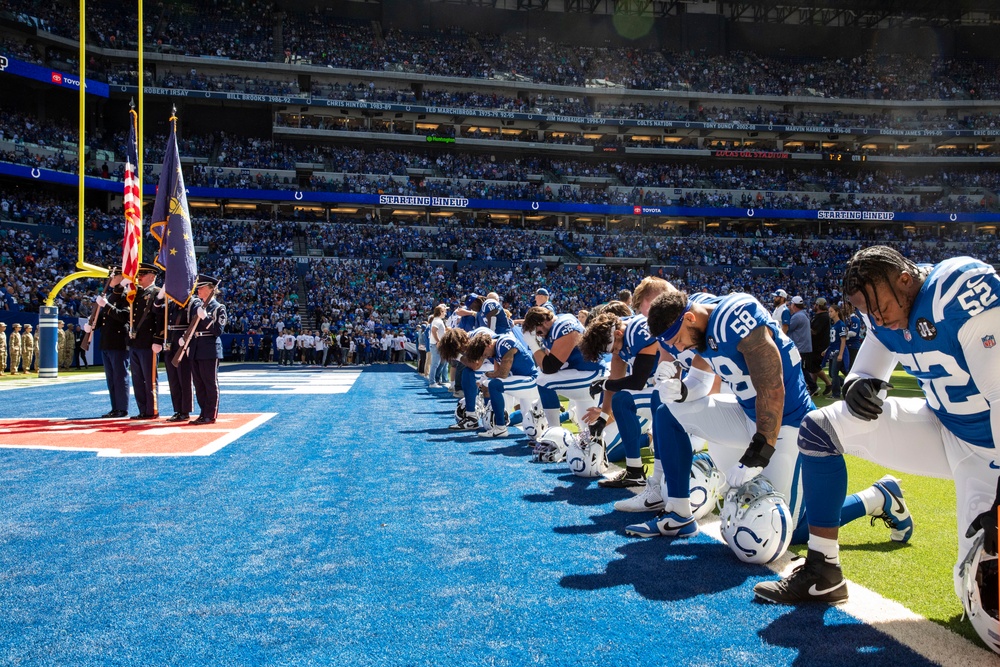 Indiana National Guard Supports the Indianapolis Colts' Pregame Ceremonies of their Season Home Opener Against the Miami Dolphins