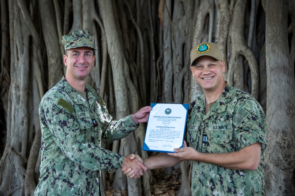 MU2 Caton Receives Certificate of Reenlistment