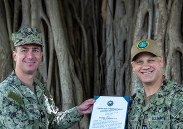 MU2 Caton Receives Certificate of Reenlistment