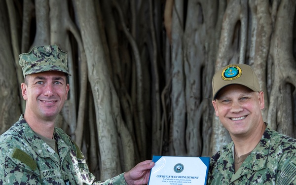 MU2 Caton Receives Certificate of Reenlistment