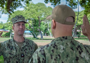 MU2 Caton Takes Oath of Reenlistment