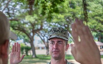 MU2 Caton Receives the Oath of Reenlistment