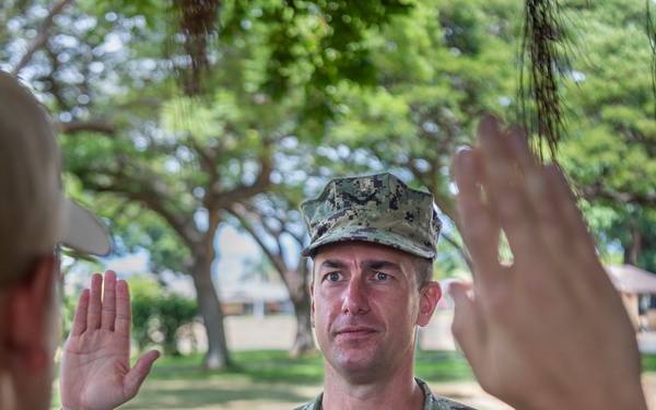 MU2 Caton Receives the Oath of Reenlistment