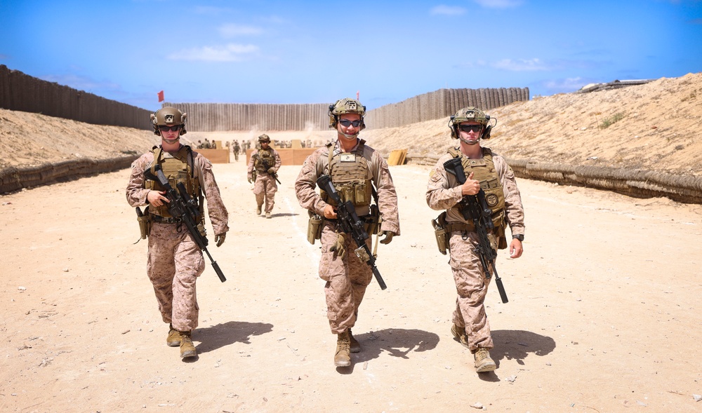 Marines with FASTCENT, partner nations service members participate in live-fire exercise during BRIGHT STAR 25