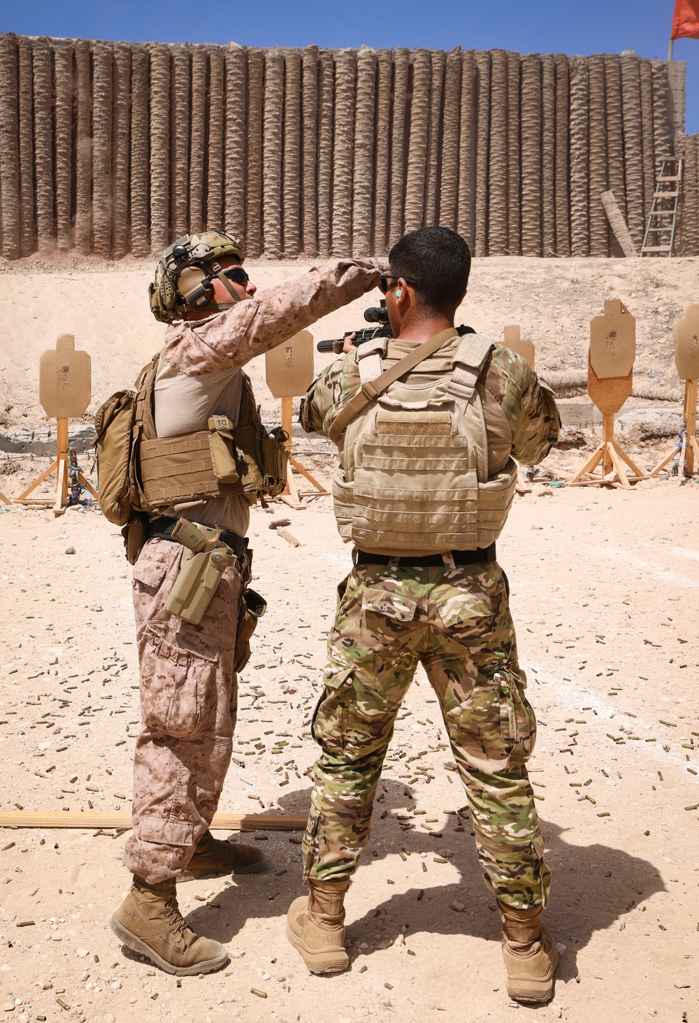 Marines with FASTCENT, partner nations service members participate in live-fire exercise during BRIGHT STAR 25