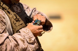 U.S. Marines with 4th Combat Engineer Battalion, 4th Marine Division conduct pistol, grenade range during BRIGHT STAR 25 [Image 8 of 12]