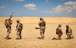 U.S. Marines with 4th Combat Engineer Battalion, 4th Marine Division conduct pistol, grenade range during BRIGHT STAR 25 [Image 9 of 12]
