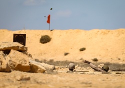 U.S. Marines with 4th Combat Engineer Battalion, 4th Marine Division conduct pistol, grenade range during BRIGHT STAR 25 [Image 11 of 12]