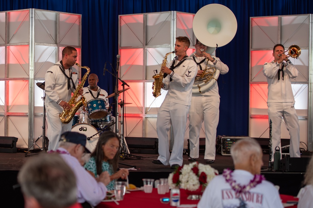 “Big Wave” Brass Band performs for WWII Veterans