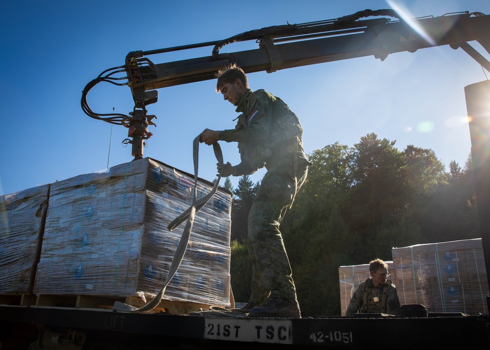 83rd CSSB Coordinates Resupply Missions During Saber Junction 2025