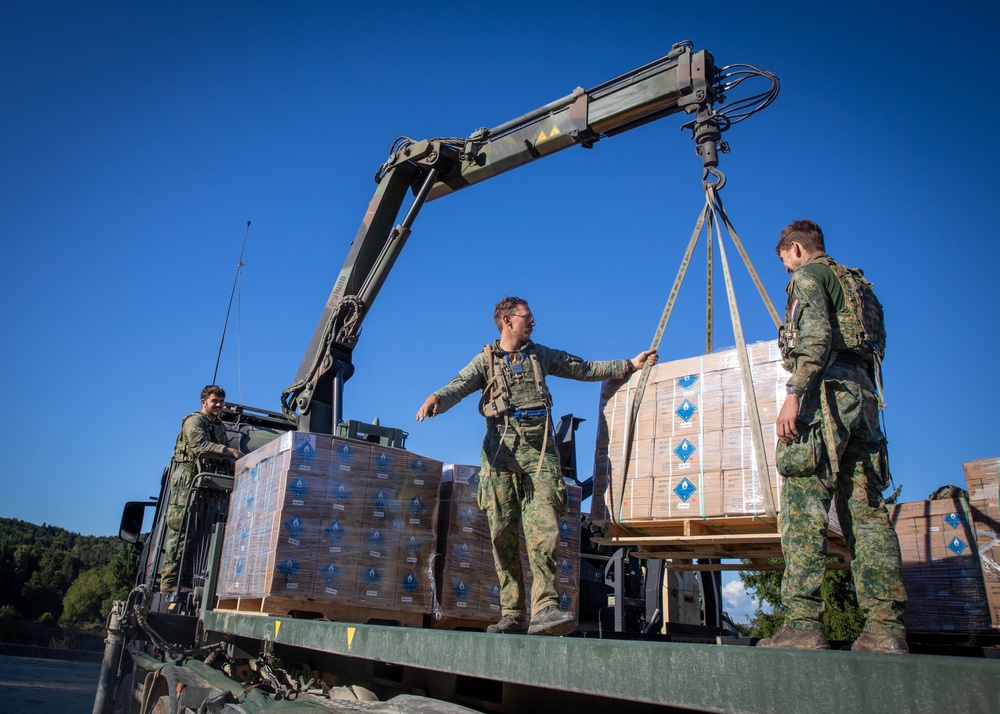 83rd CSSB Coordinates Resupply Missions During Saber Junction 2025