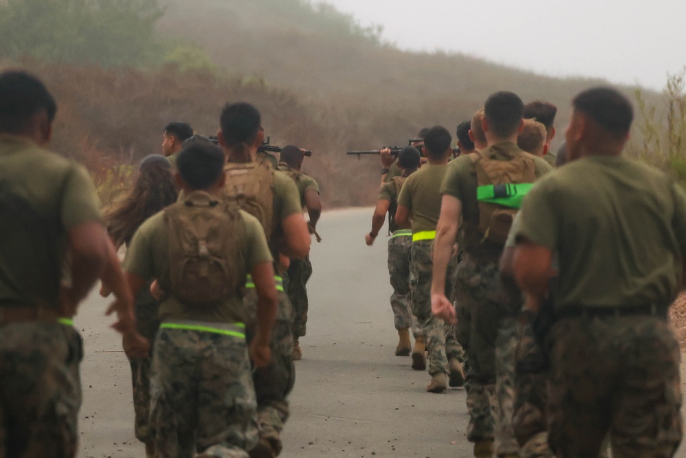 1st MLG Marines Execute NCO PT