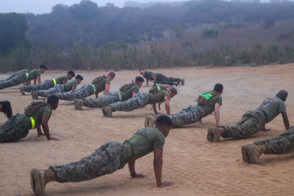 1st MLG Marines Execute NCO PT