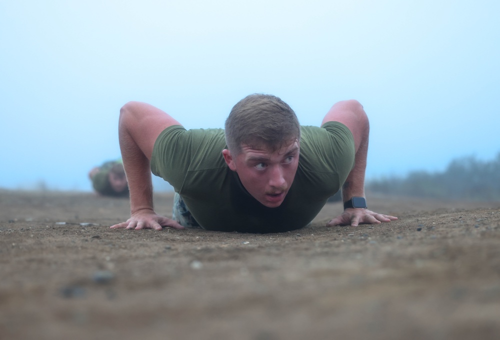 1st MLG Marines Execute NCO PT