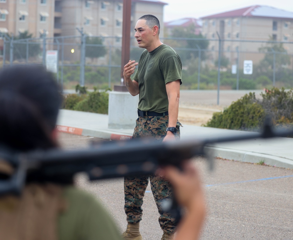 1st MLG Marines Execute NCO PT