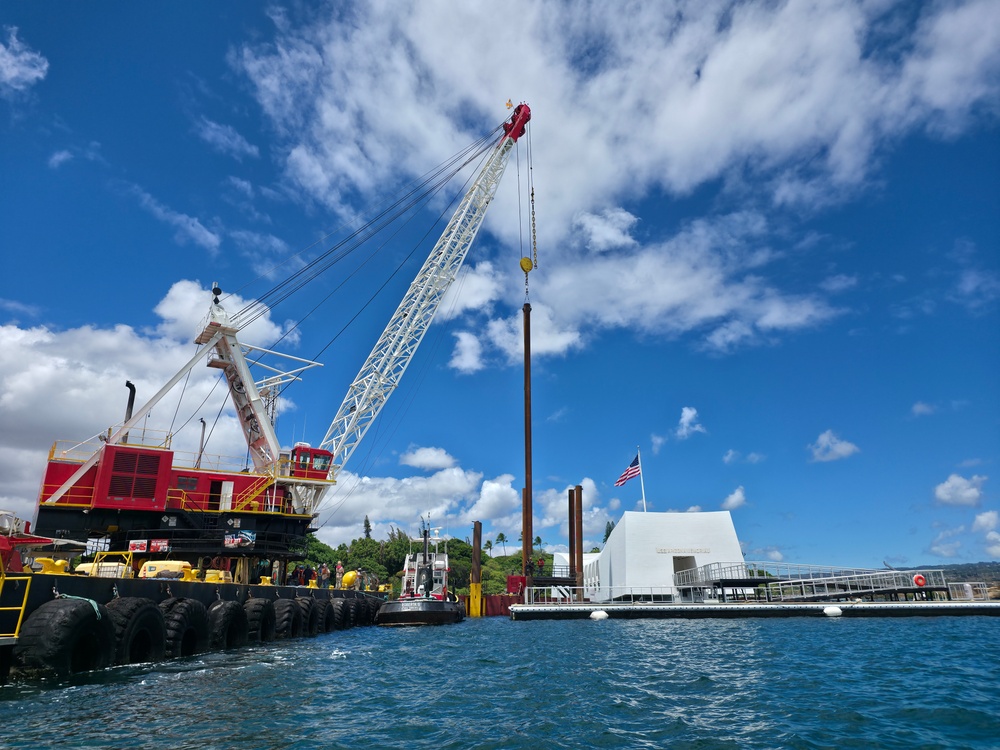 U.S. Navy prepares to begin removal of USS Arizona mooring platforms