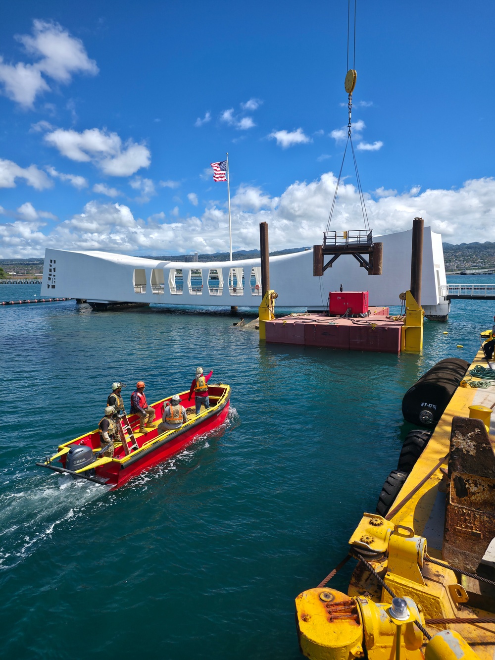 U.S. Navy prepares to begin removal of USS Arizona mooring platforms