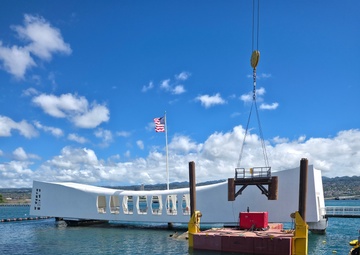 U.S. Navy prepares to begin removal of USS Arizona mooring platforms