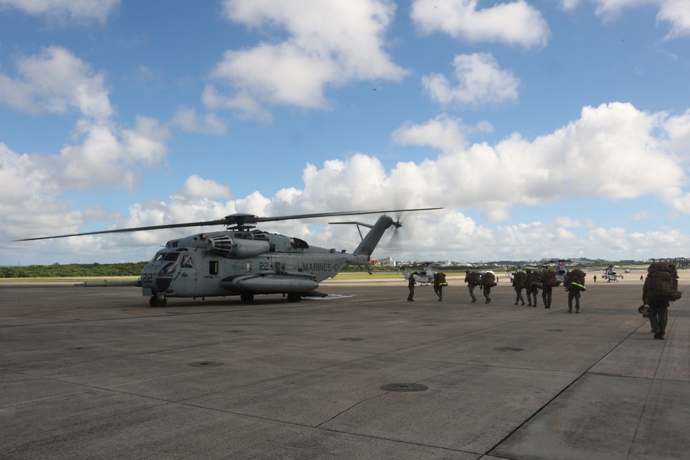 Marines with MWSS-172, HMH-462 fly in formation