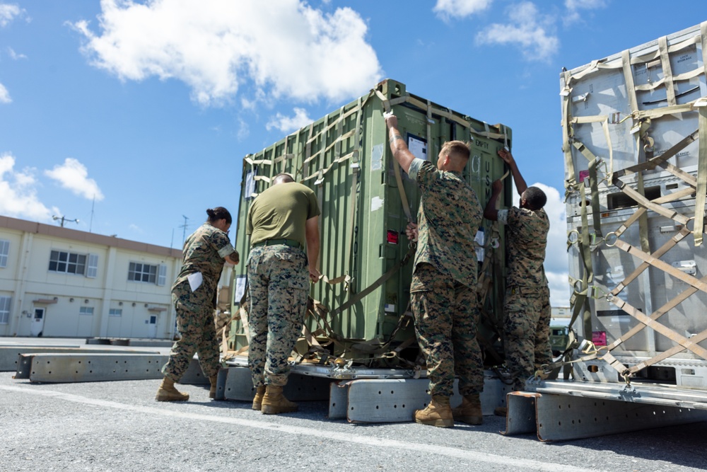 3D Marine Expeditionary Brigade Marines embark a C-130J in preparation of exercise Resolute Dragon 25
