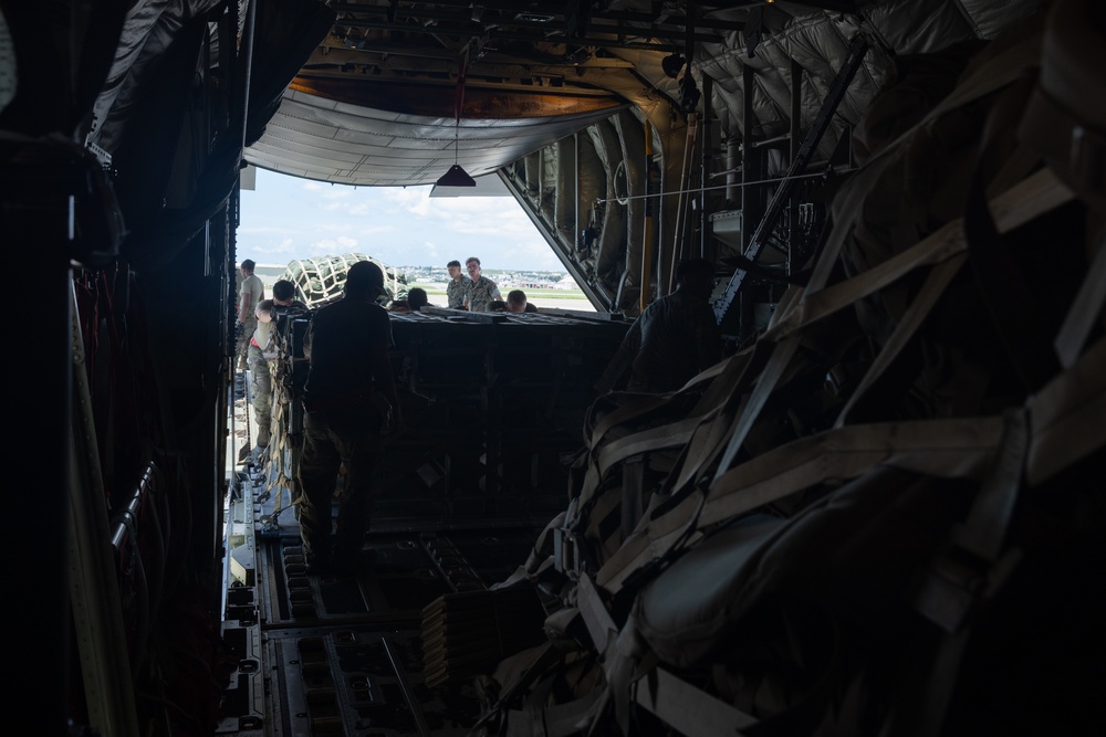 3D Marine Expeditionary Brigade Marines embark a C-130J in preparation of exercise Resolute Dragon 25