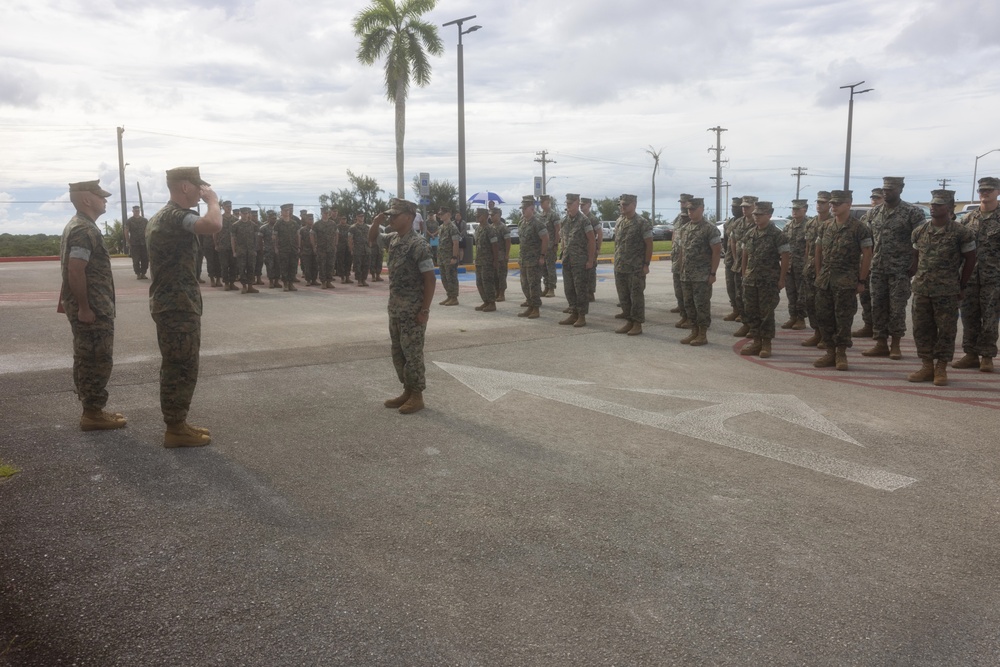Camp Blaz Marines participate in promotion and reenlistment ceremony