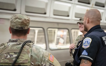 West Virginia National Guard Soldiers Patrol Stadium-Armory Metro Station