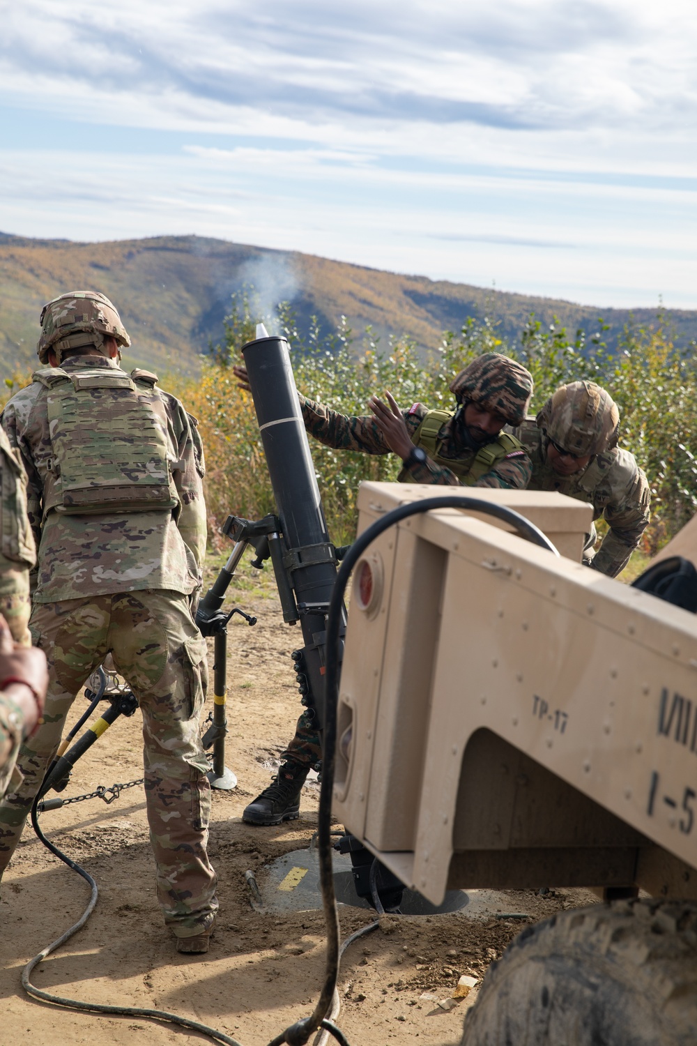 Indian and U.S. Army bilateral training exercise at Yudh Abhyas 25 in Fort Wainwright, AK