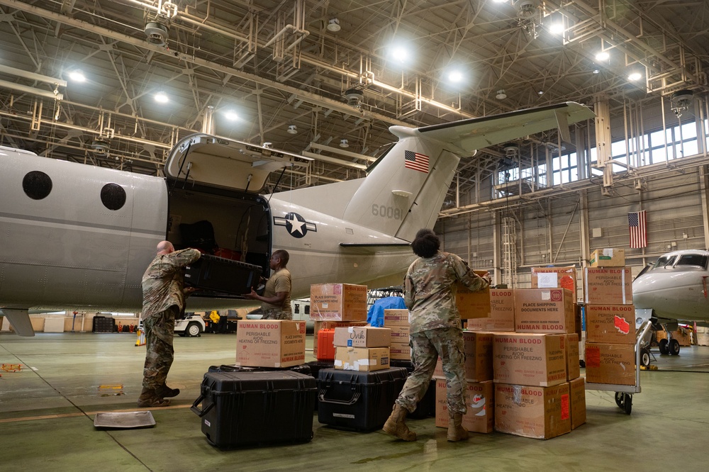 374 MDSS, 459 AS load, transport blood donations