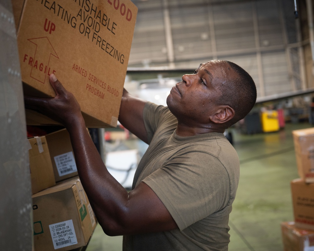 374 MDSS, 459 AS load, transport blood donations
