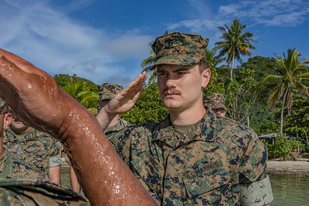 Kosrae Promotion: A Native of The Dominican Republic is promoted to Corporal during Koa Moana 25