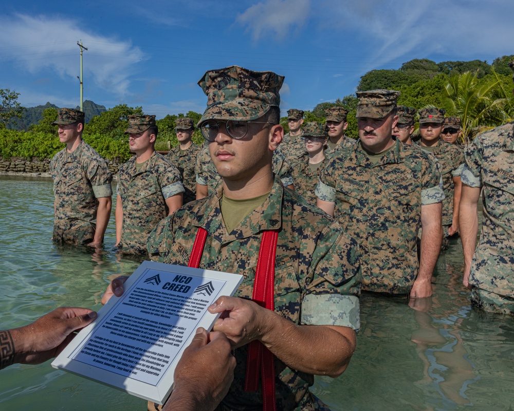 Kosrae Promotion: A Native of The Dominican Republic is promoted to Corporal during Koa Moana 25