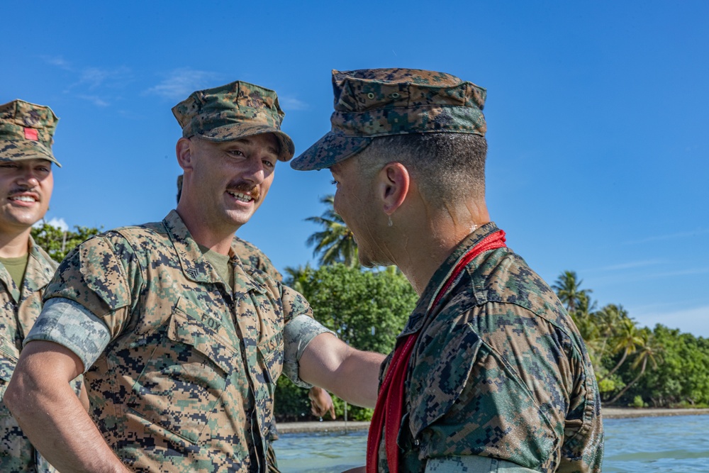 Kosrae Promotion: A Native of The Dominican Republic is promoted to Corporal during Koa Moana 25