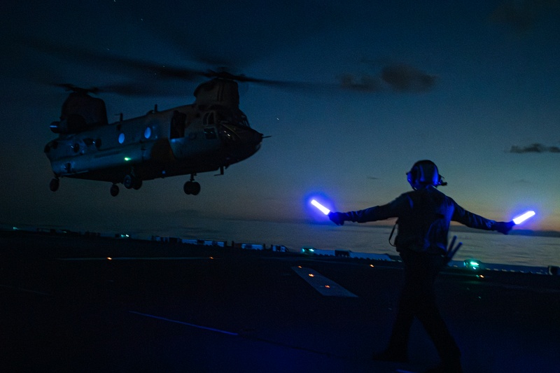 USS America (LHA 6) Conducts Flight Operations