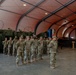 Estonian Defense Forces Division Commander gives a farewell speech to U.S. Army Soldiers