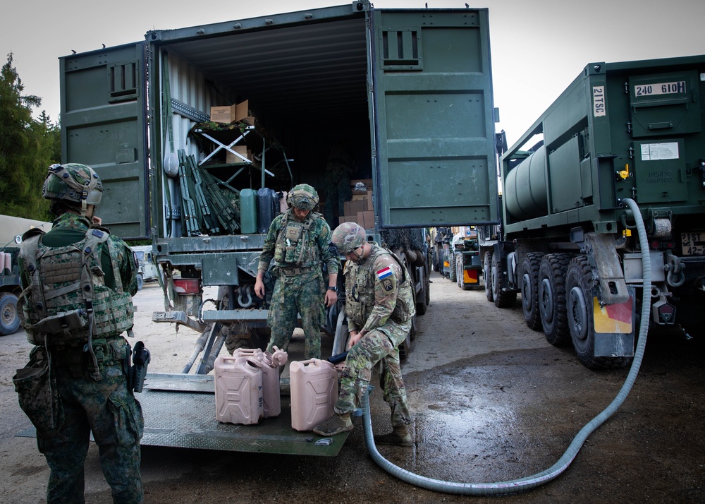 83rd CSSB Coordinates Resupply Missions During Saber Junction 2025