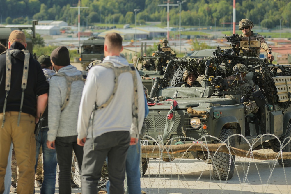 U.S. and U.K. Forces Respond to Civil Protest at Saber Junction 25