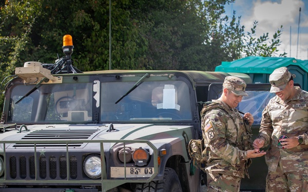 83rd CSSB Guards Entry Control Point During Saber Junction 2025