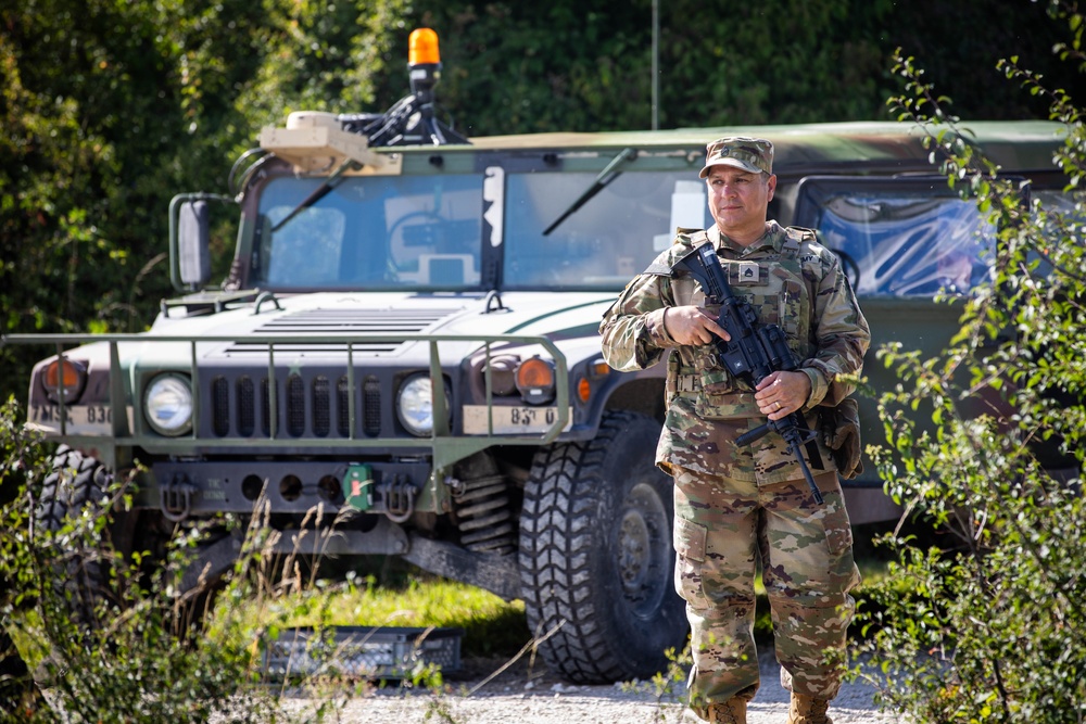 83rd CSSB Guards Entry Control Point During Saber Junction 2025