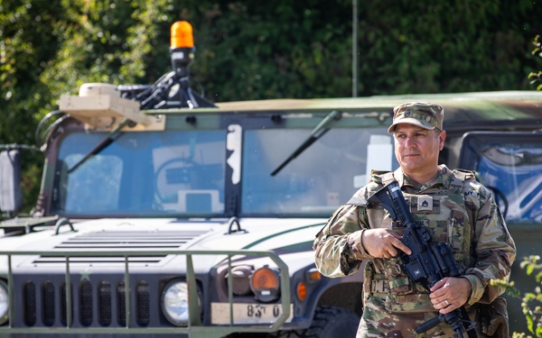83rd CSSB Guards Entry Control Point During Saber Junction 2025