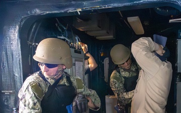 Sailors From USS Dewey (DDG 105) Conduct VBSS Training in RHIB