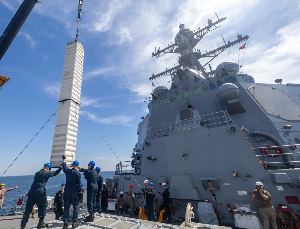 USS Dewey (DDG 105) Conducts an Ammunition Onload