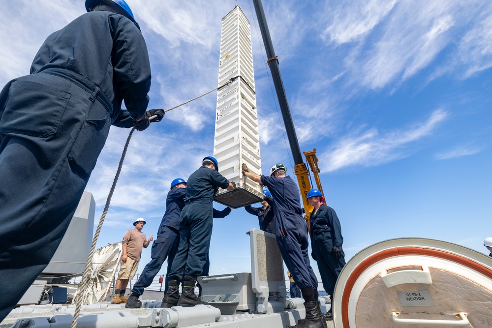 USS Dewey (DDG 105) Conducts an Ammunition Onload