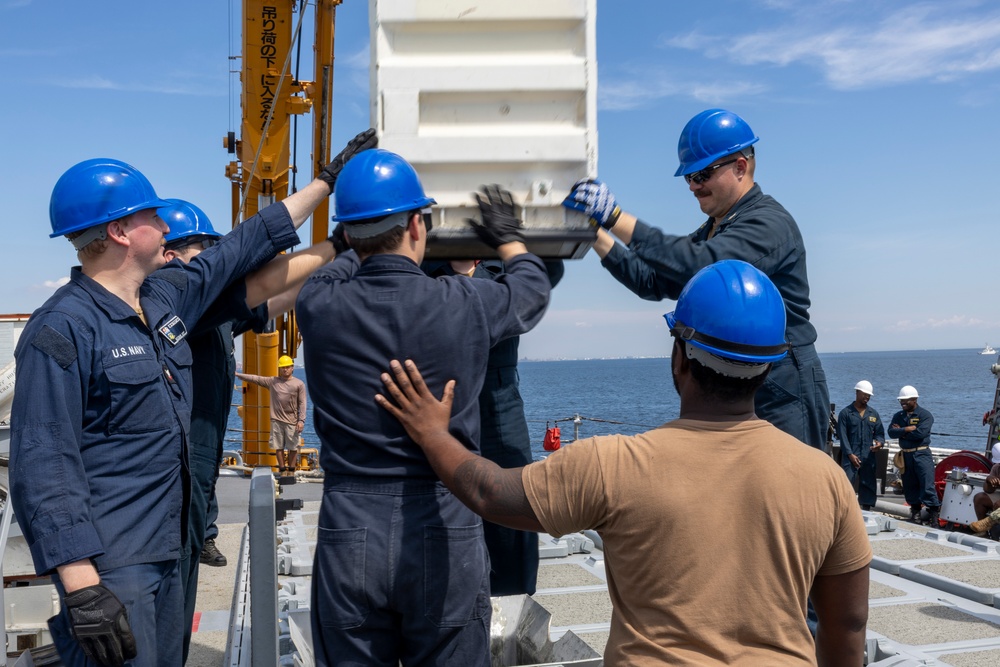 USS Dewey (DDG 105) Conducts an Ammunition Onload