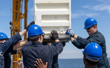 USS Dewey (DDG 105) Conducts an Ammunition Onload