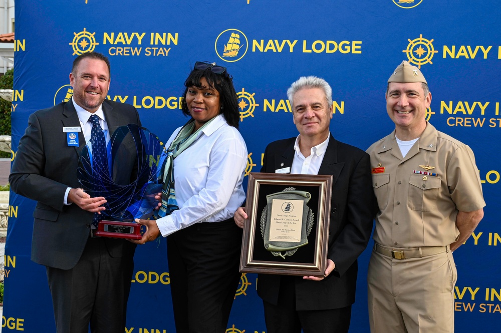 NAVSTA Rota Navy Lodge presented the Edward E. Carlson award by Navy Exchange Service Command (NEXCOM)